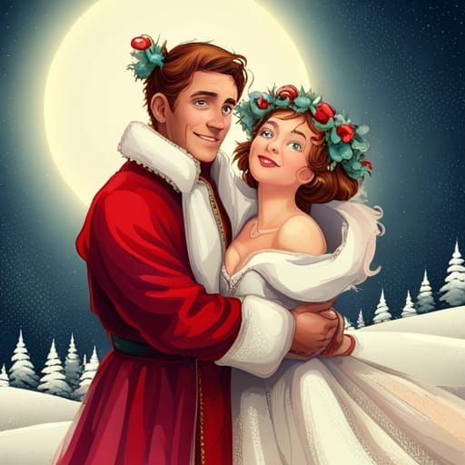 The Claus's Wedding Day.