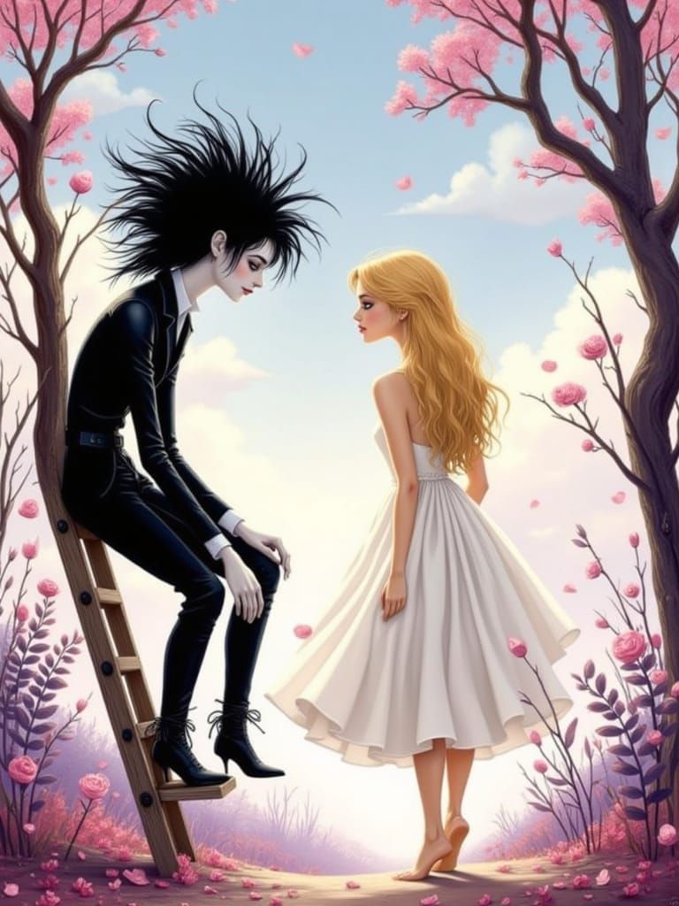 Edward Scissorhands in Dreamlike Garden, Burton and Disney S...