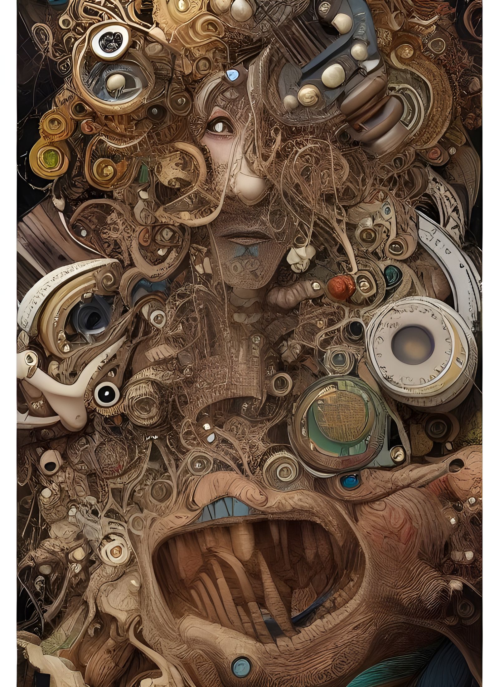 Abstract Portraits in Maximalist Digital Art Style