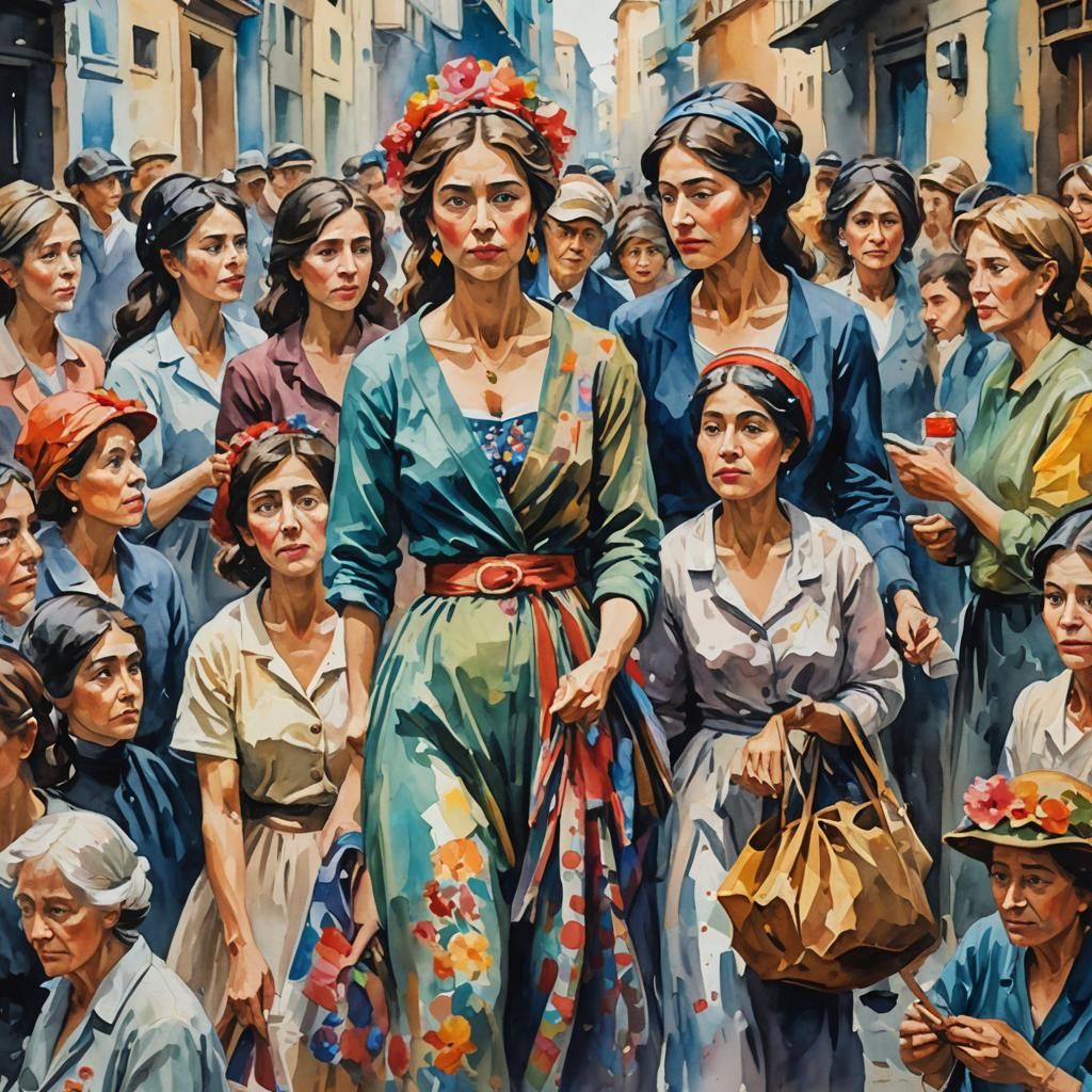 Impressionist Gouache Painting: The Reality of Women