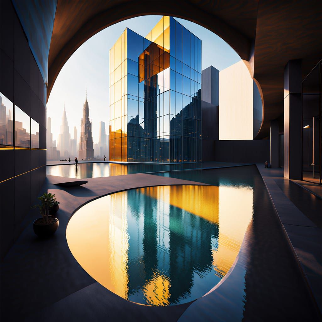 View from a flooded hanger