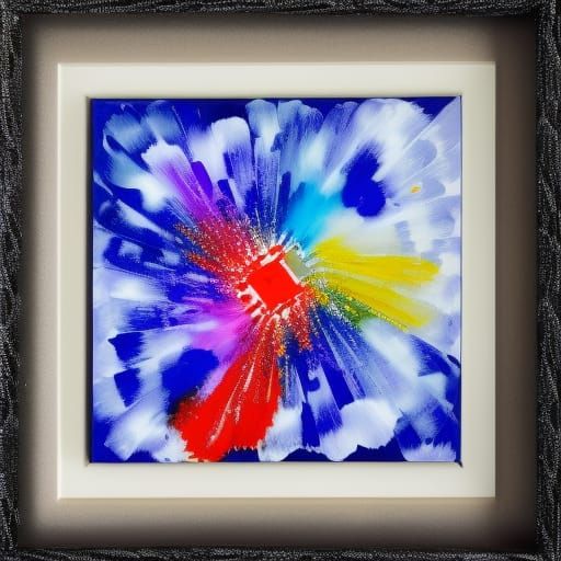 Abstract Acrylic Pour Painting with Circular Motion