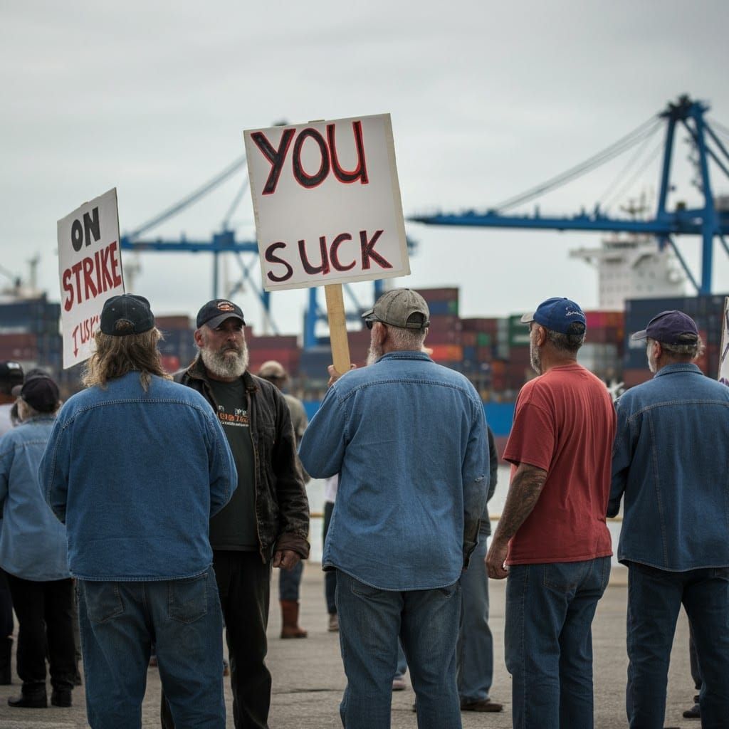 Gulf Coast Port Strike: Gritty Realism Photojournalism