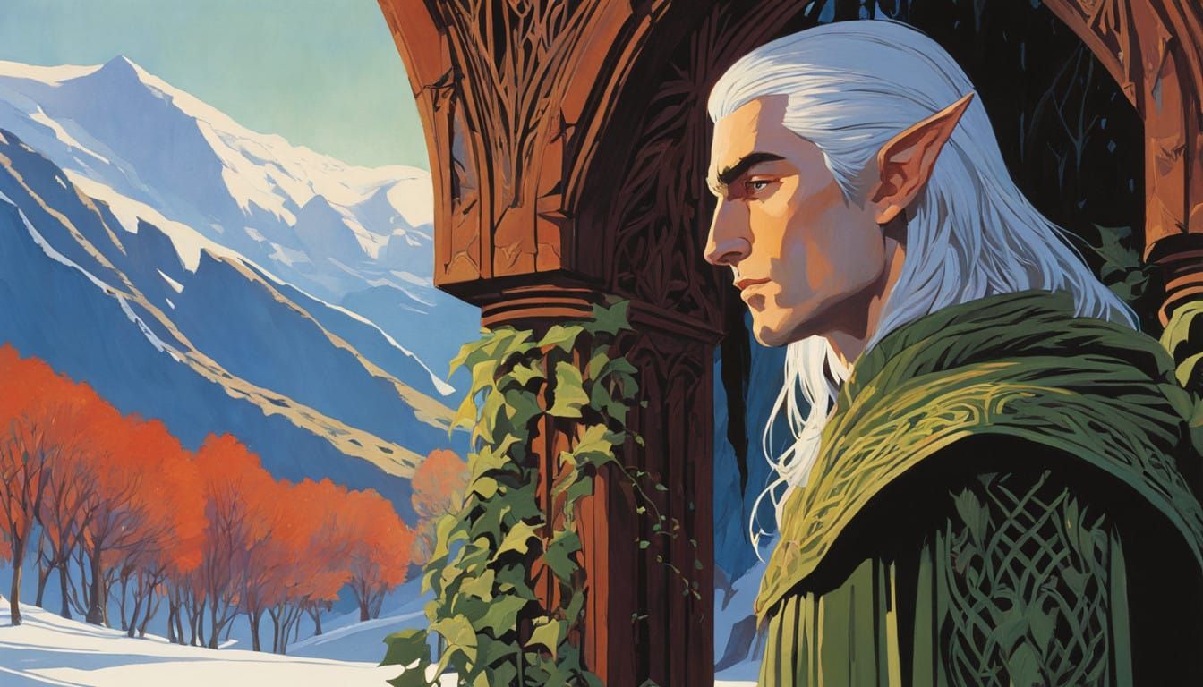 Crimson Noble Under Winter Skies