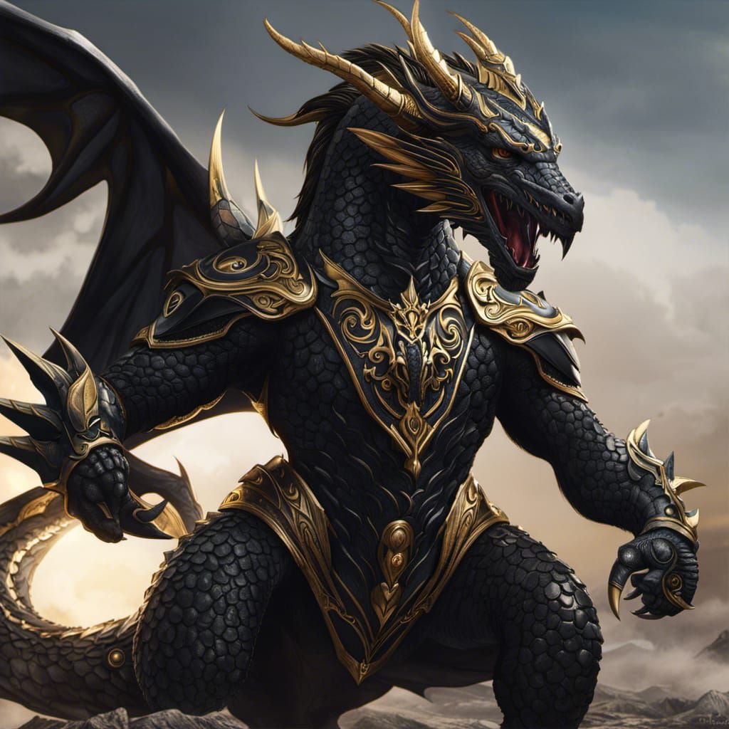 Black Gold Dragon: Norse Mythology Solar System Entity