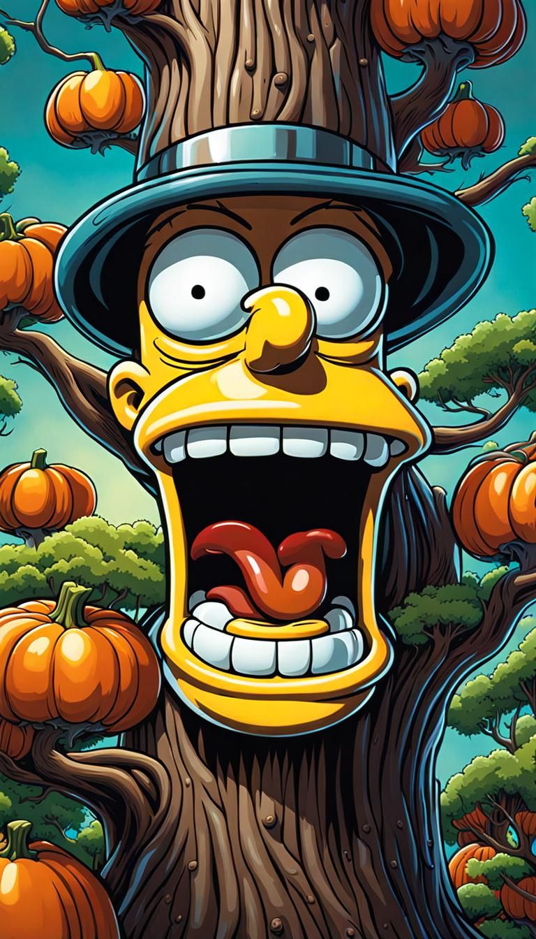 Simpsons Treehouse of Horror in Glass Style