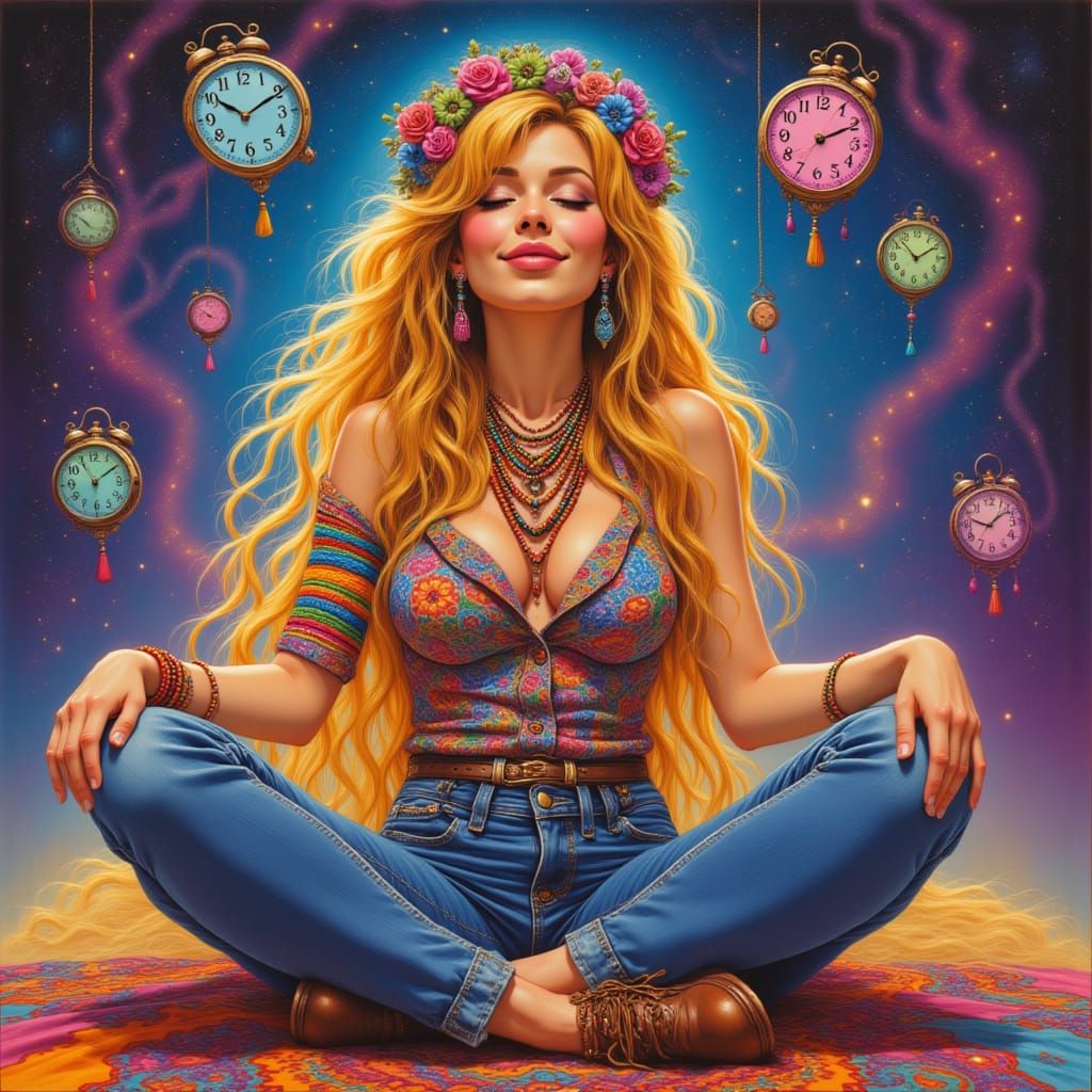 <lora:Polly:1.0> Hippy girl on a marijuana trip