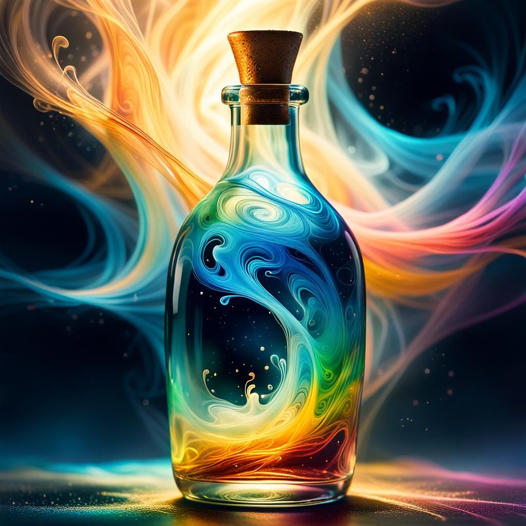 Ethereal Mist in a Bottle: Surrealist Dreamscape