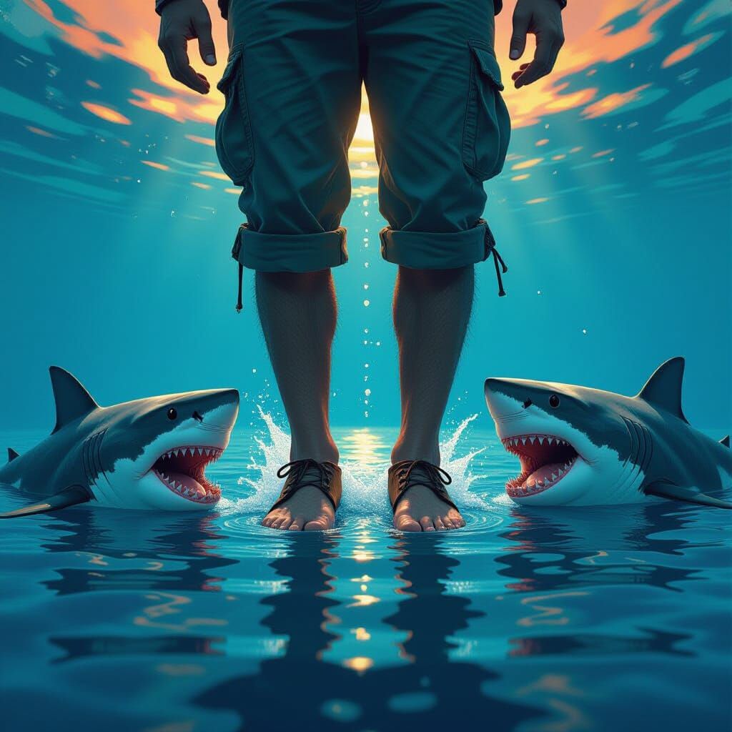 Sharks Attack Toes: Dark, Fantastical Realism