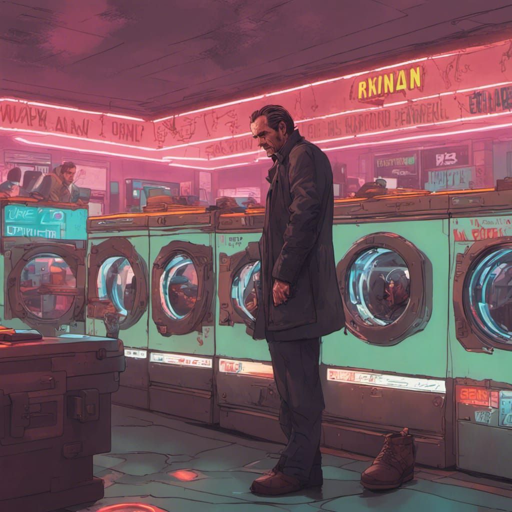 Nixon in Cyberpunk Laundromat 2099