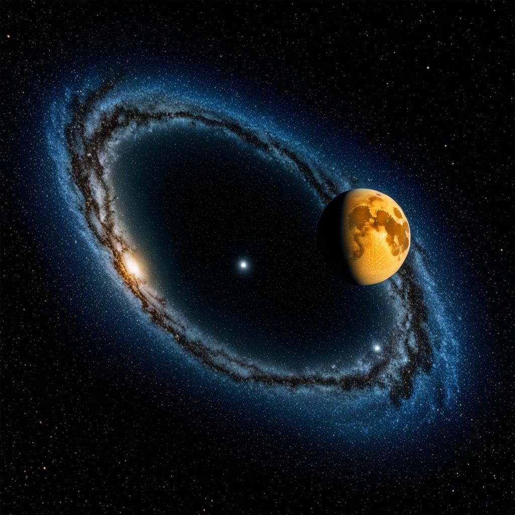 Dazzling Milky Way Galaxy with Planets and Stars