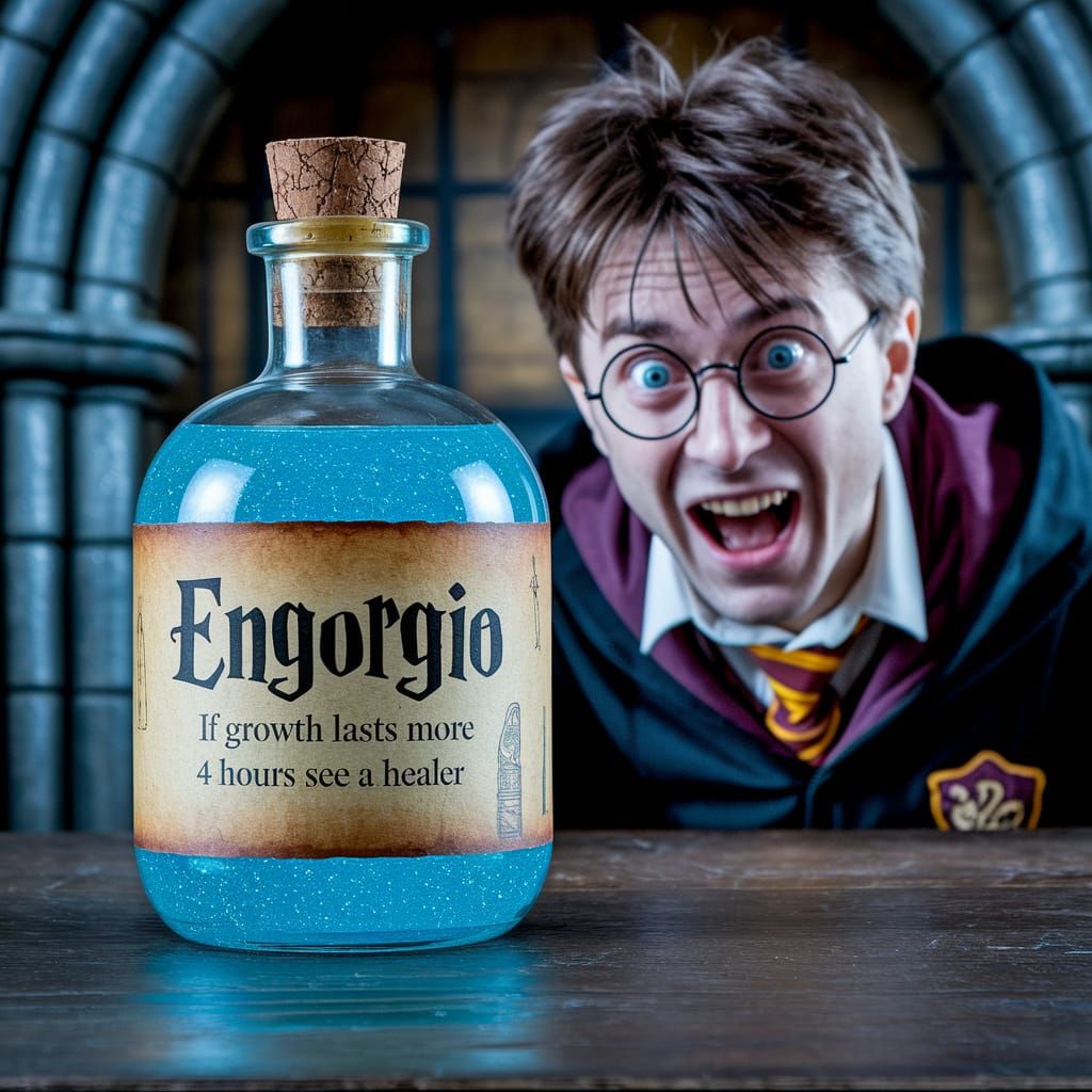 Magical Potion Bottle in Antique Style