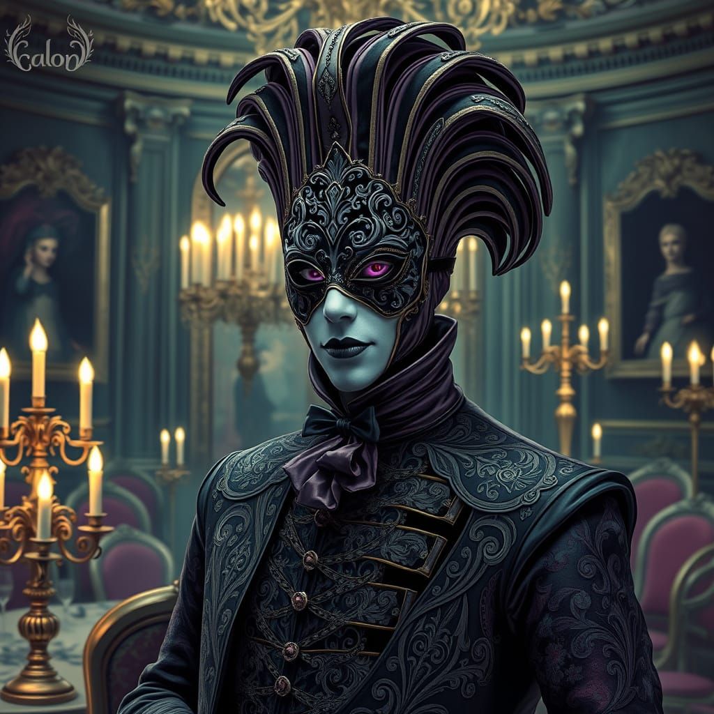 Baroque Masquerade Ball in James Jean Style
