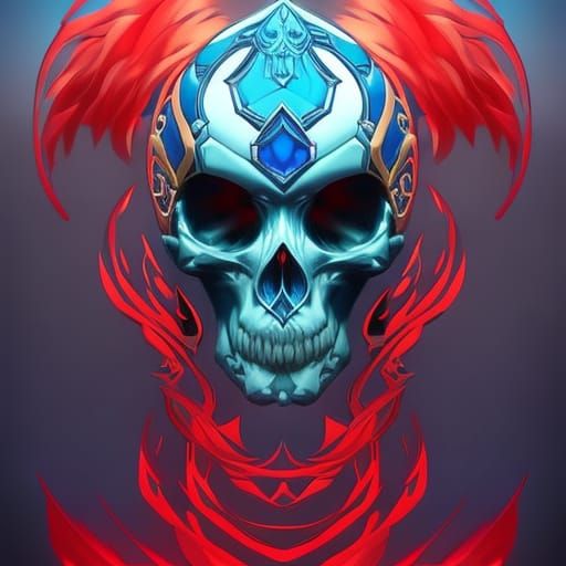 Diamond Skull Portrait in Hyperdetailed Style