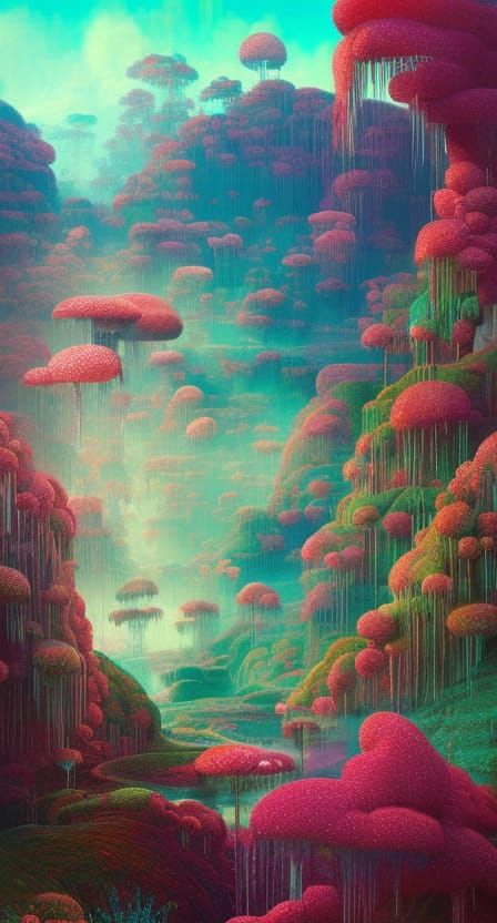 Fantasy Candy Valley with Fizzy Waterfalls
