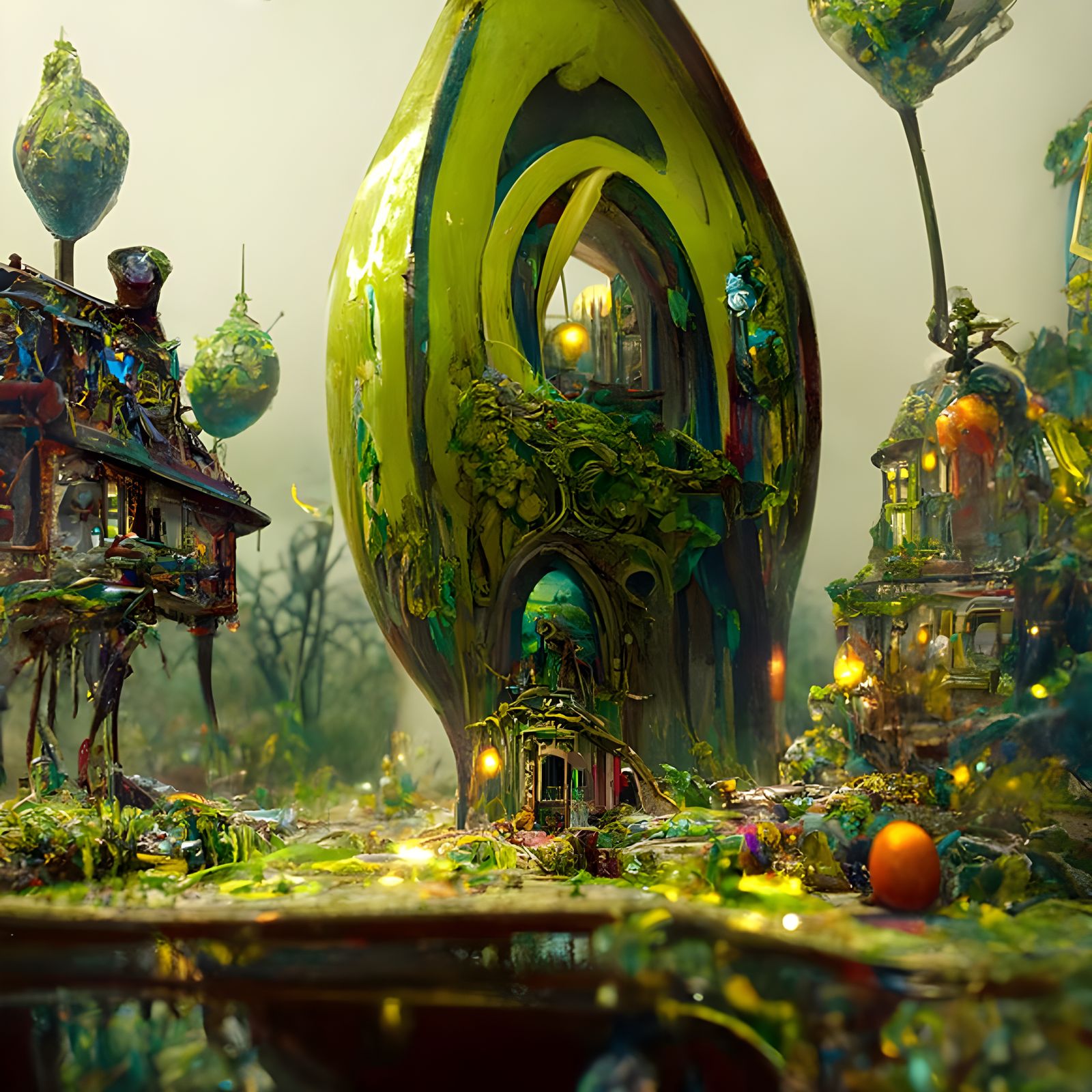 Avocado Crack House in a Burton-esque Style