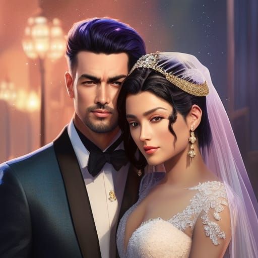 In Las Vegas a very beautiful couple get married