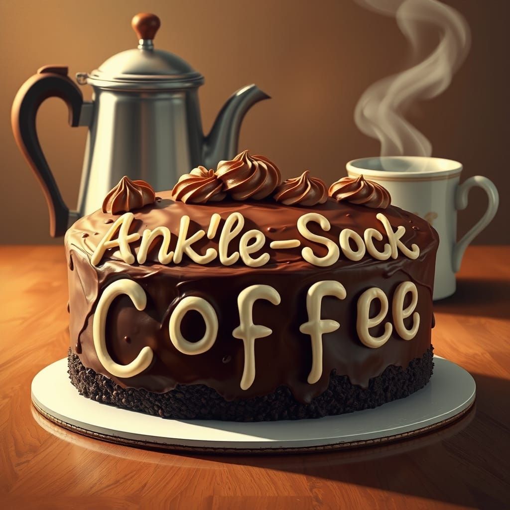 Moist Chocolate Cake with Coffee, Digital Art