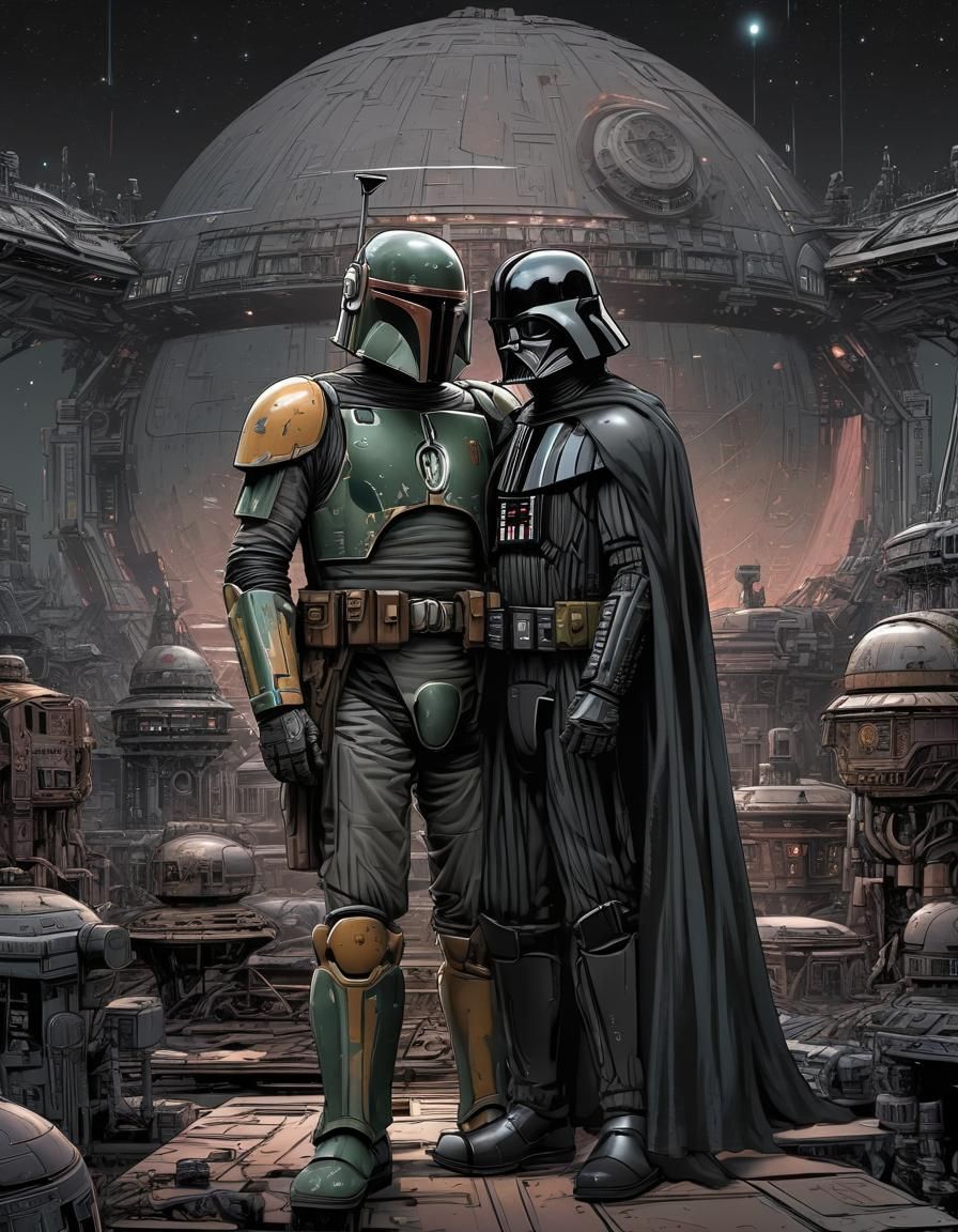 Boba Fett and Darth Vader: Comic Book Cover Art