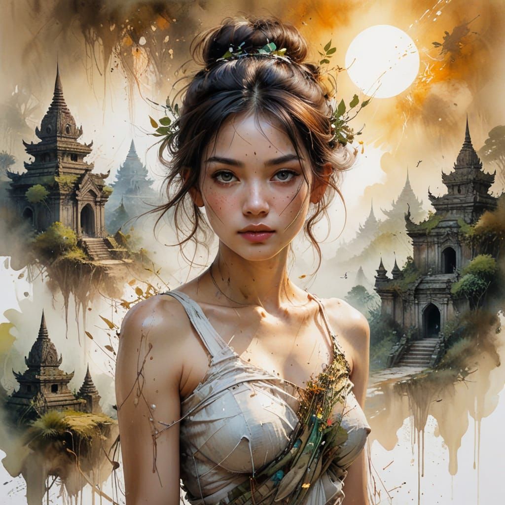 Mystical Temples of Mrauk U at Dawn