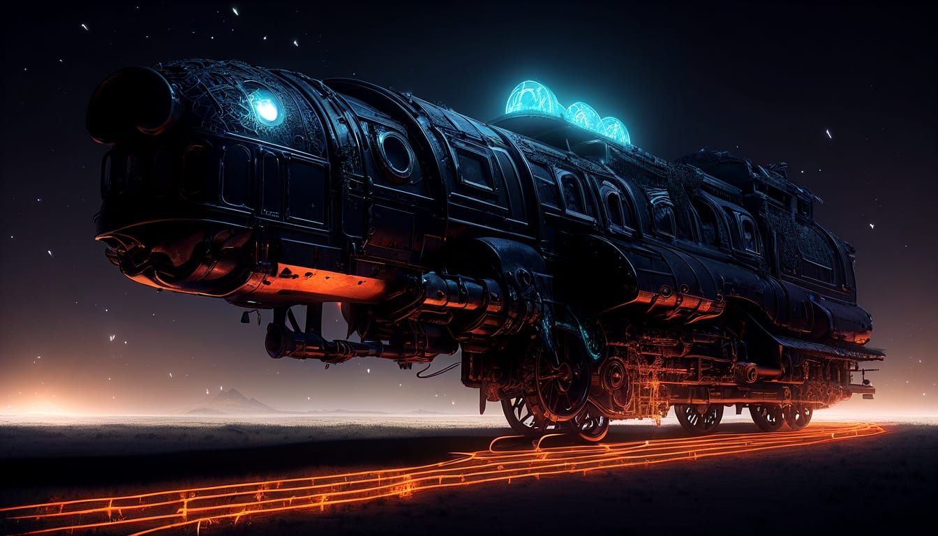 Ethereal Aetherpunk Nightscapes