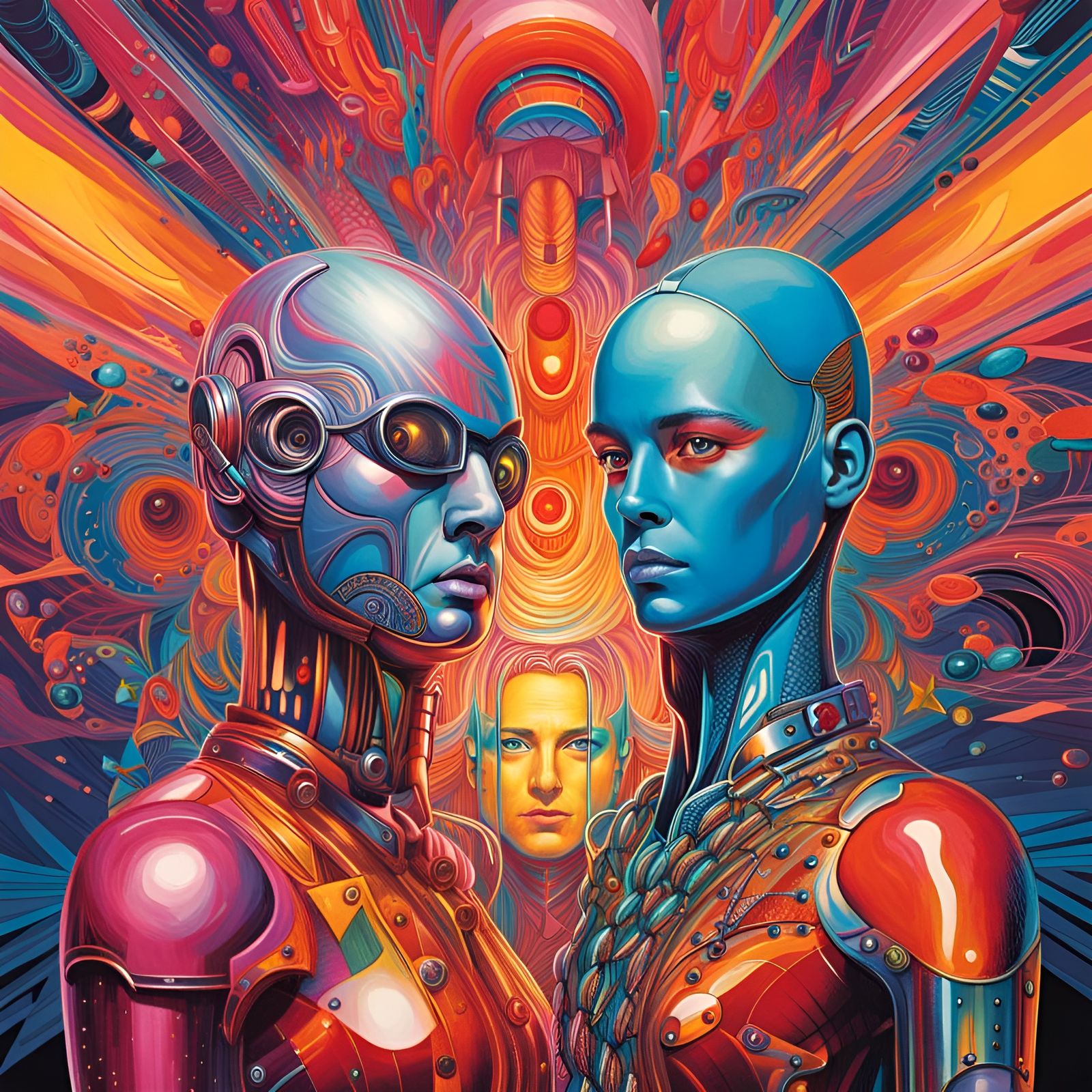 Human Robot Fusion in Pop-Art Style