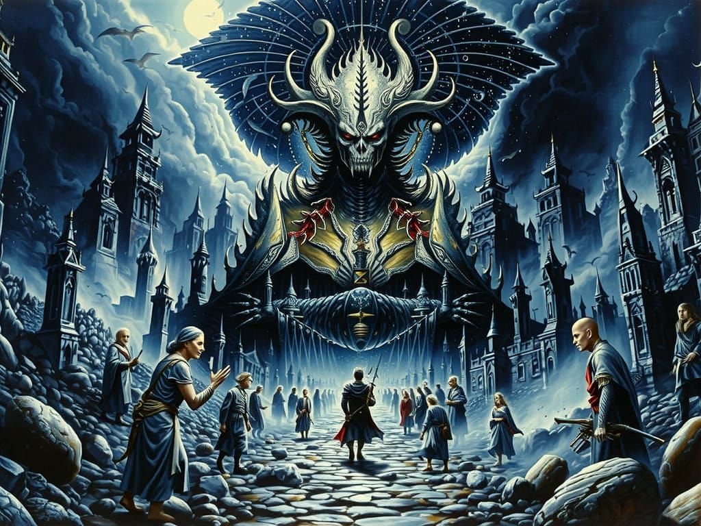 Mysterious Demiurge in Vibrant Graffiti Style