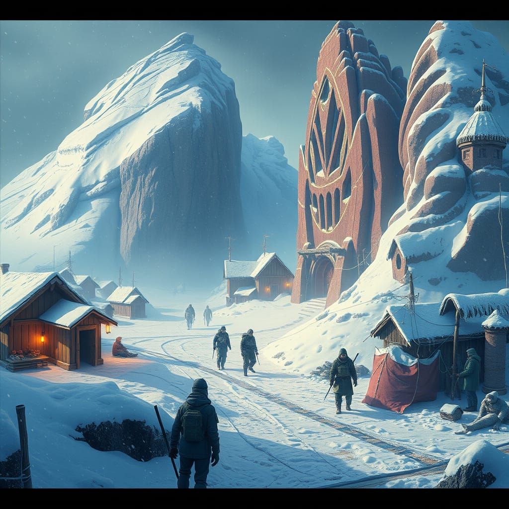Futuristic Winter Apocalypse in Vibrant Color