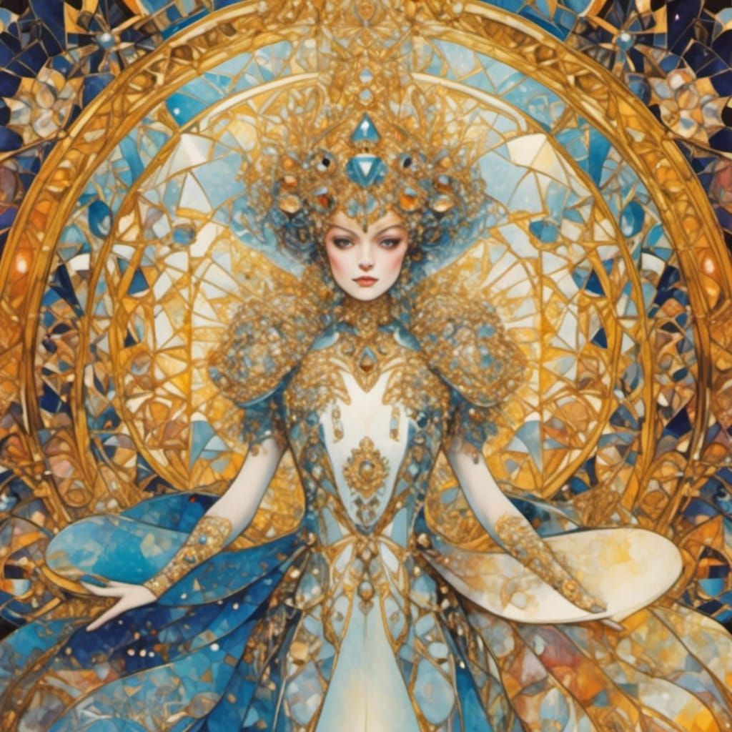 Psychedelic Bejeweled Women in a Fantasy Room