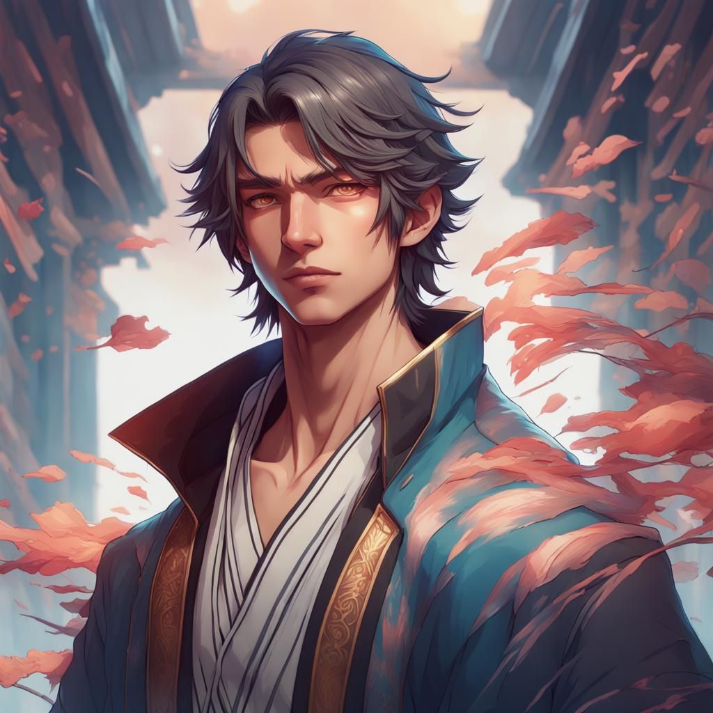 Handsome Teen Portrait in Hyperdetailed Style