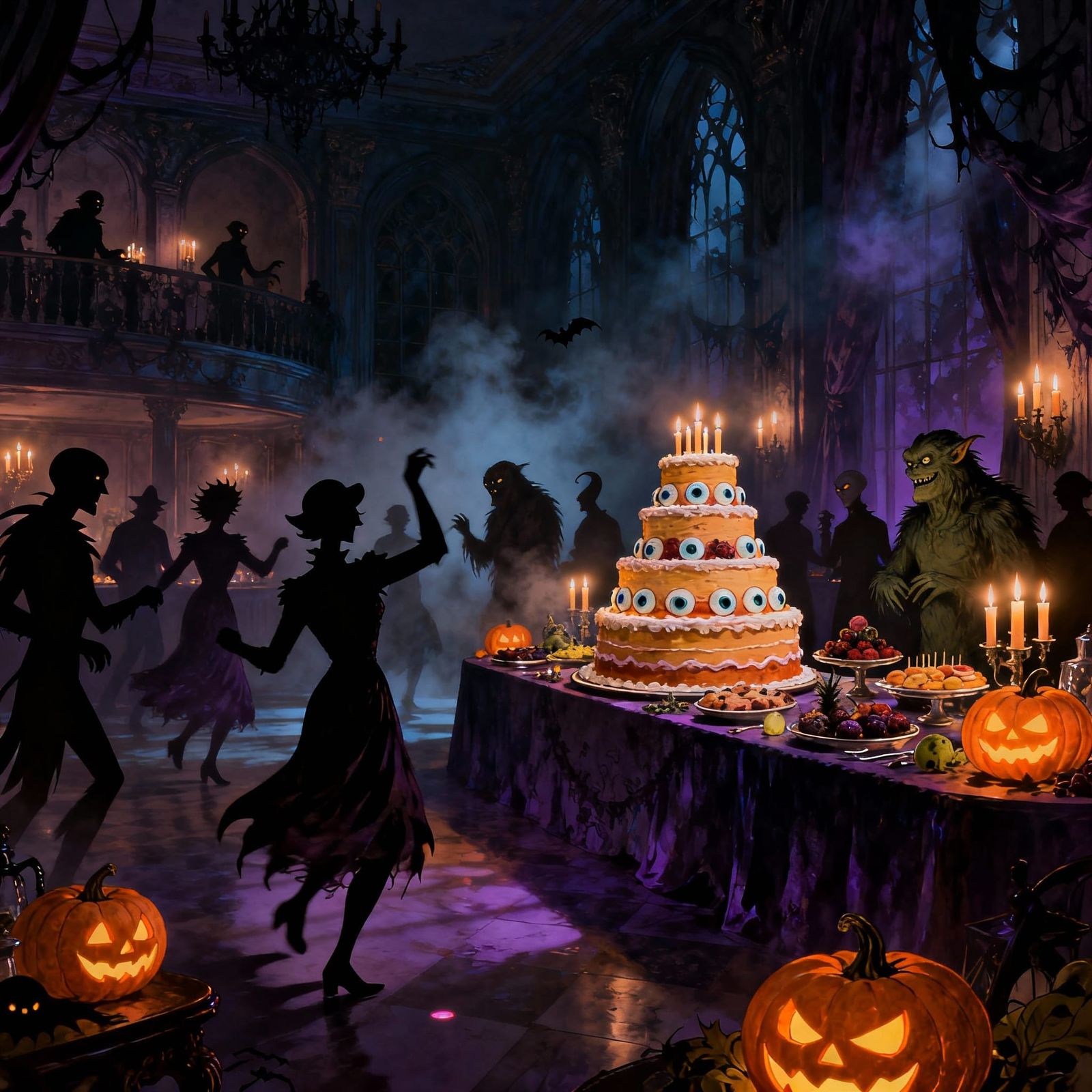 Spooky Monster Birthday Party in Gothic Ballroom