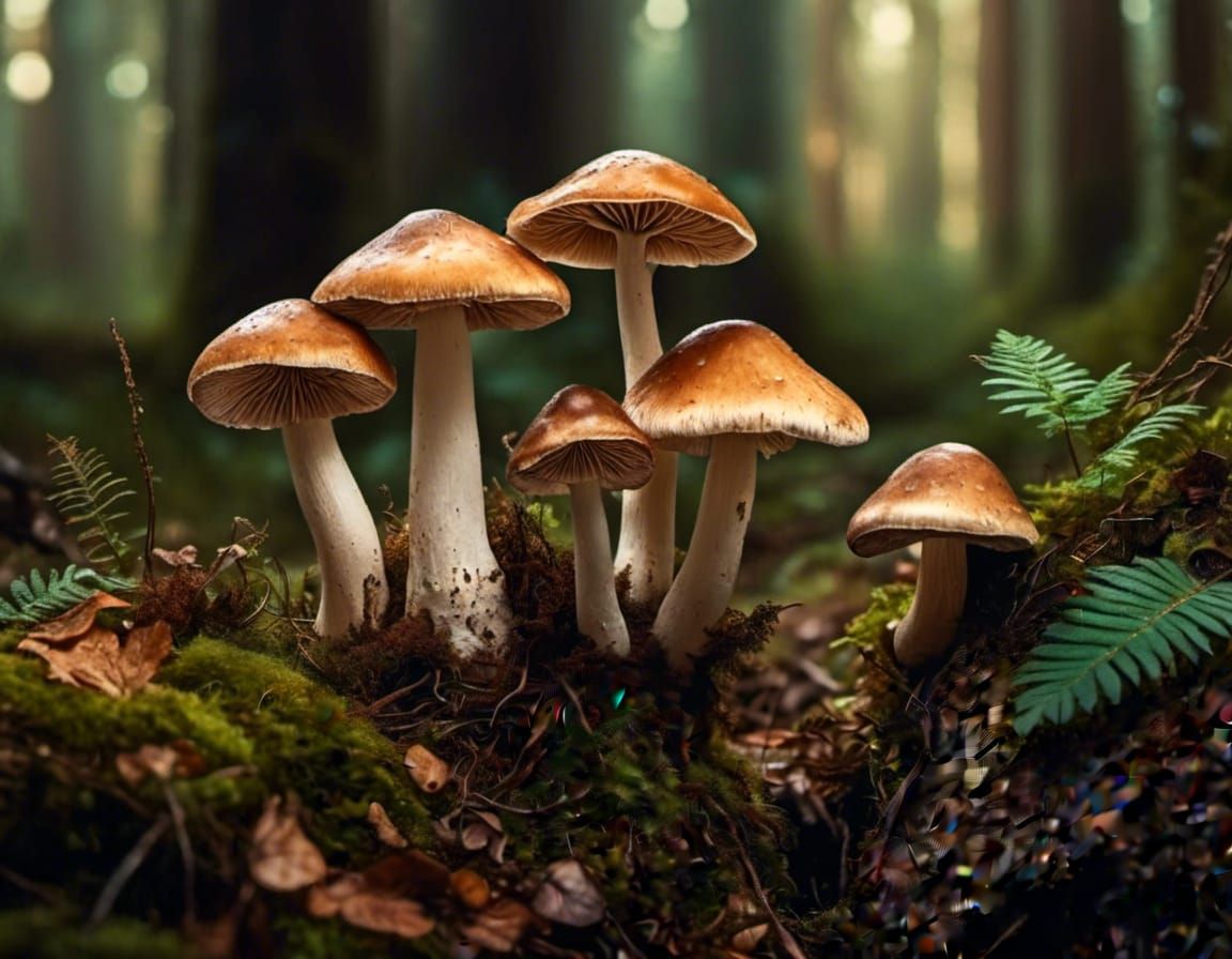 mushrooms in the forest III