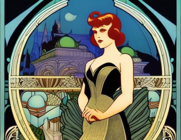 CLUE Graphic Novel in Art Nouveau Style
