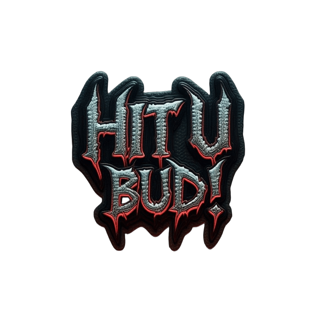 Metal Theme Embroidered Patch Design