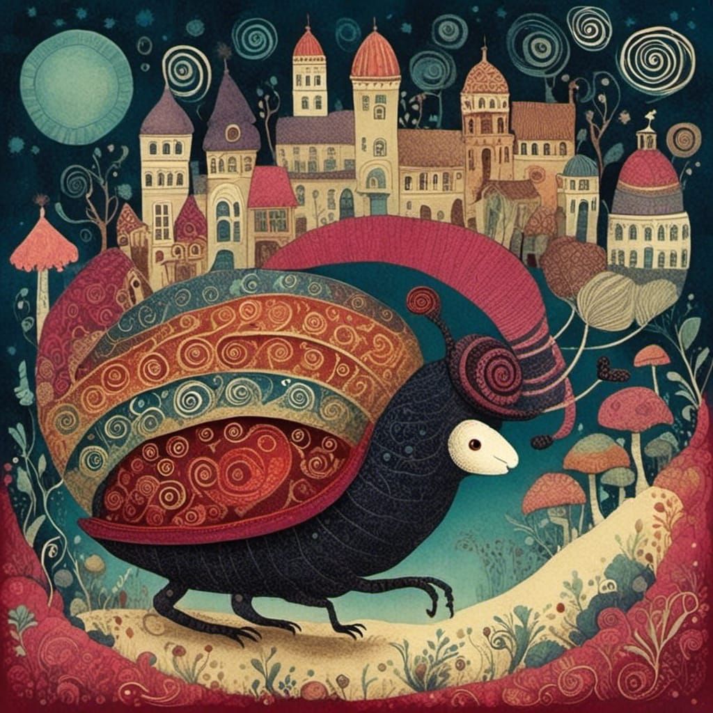 Whimsical 1920s City Festival in DiTerlizzi Style