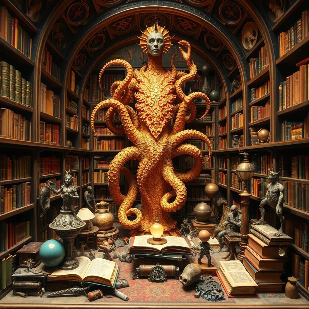 Infinite Miniature Worlds in Renaissance Style Library