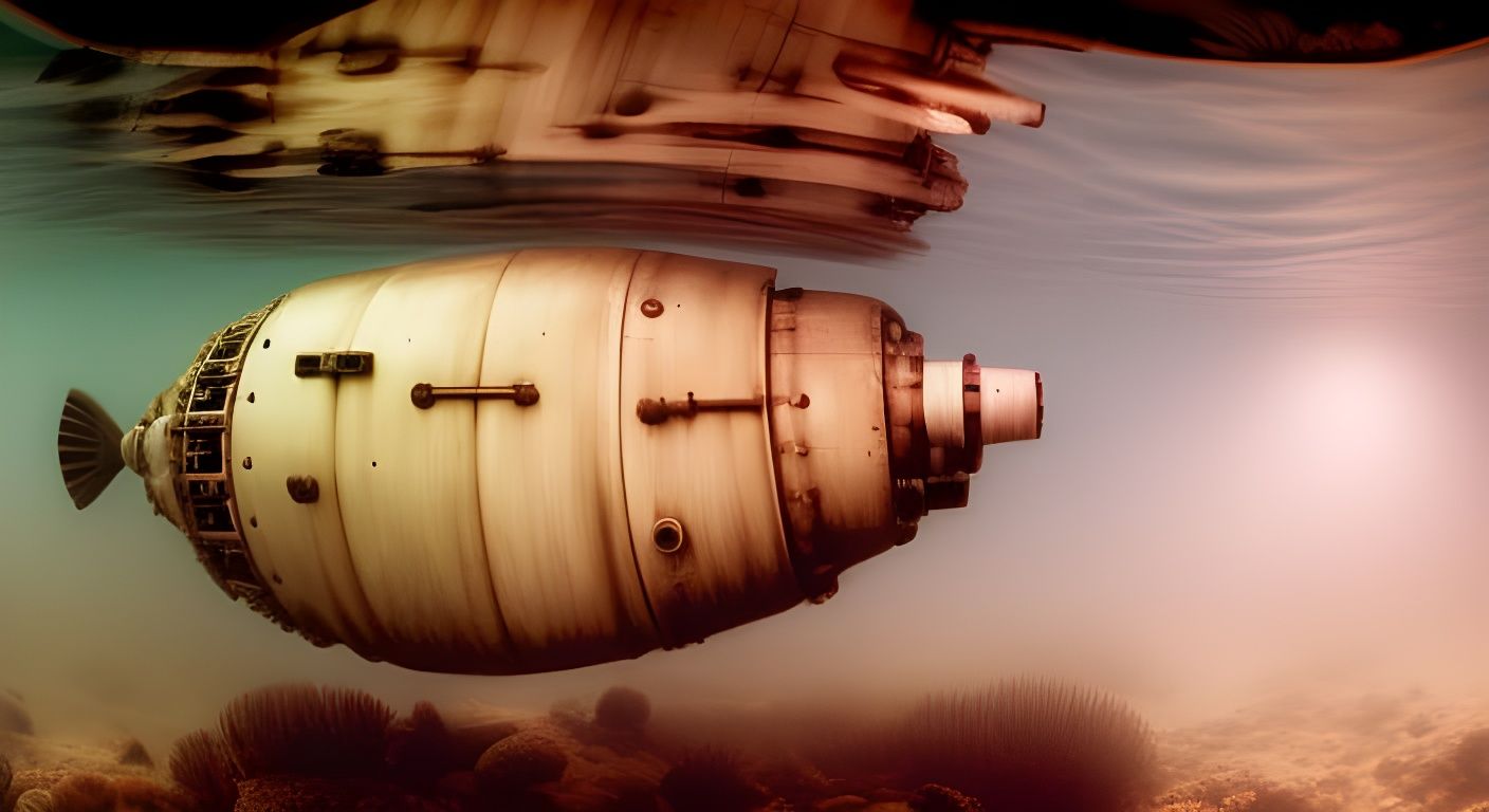 Steampunk Underwater Submarine in Pink Camo