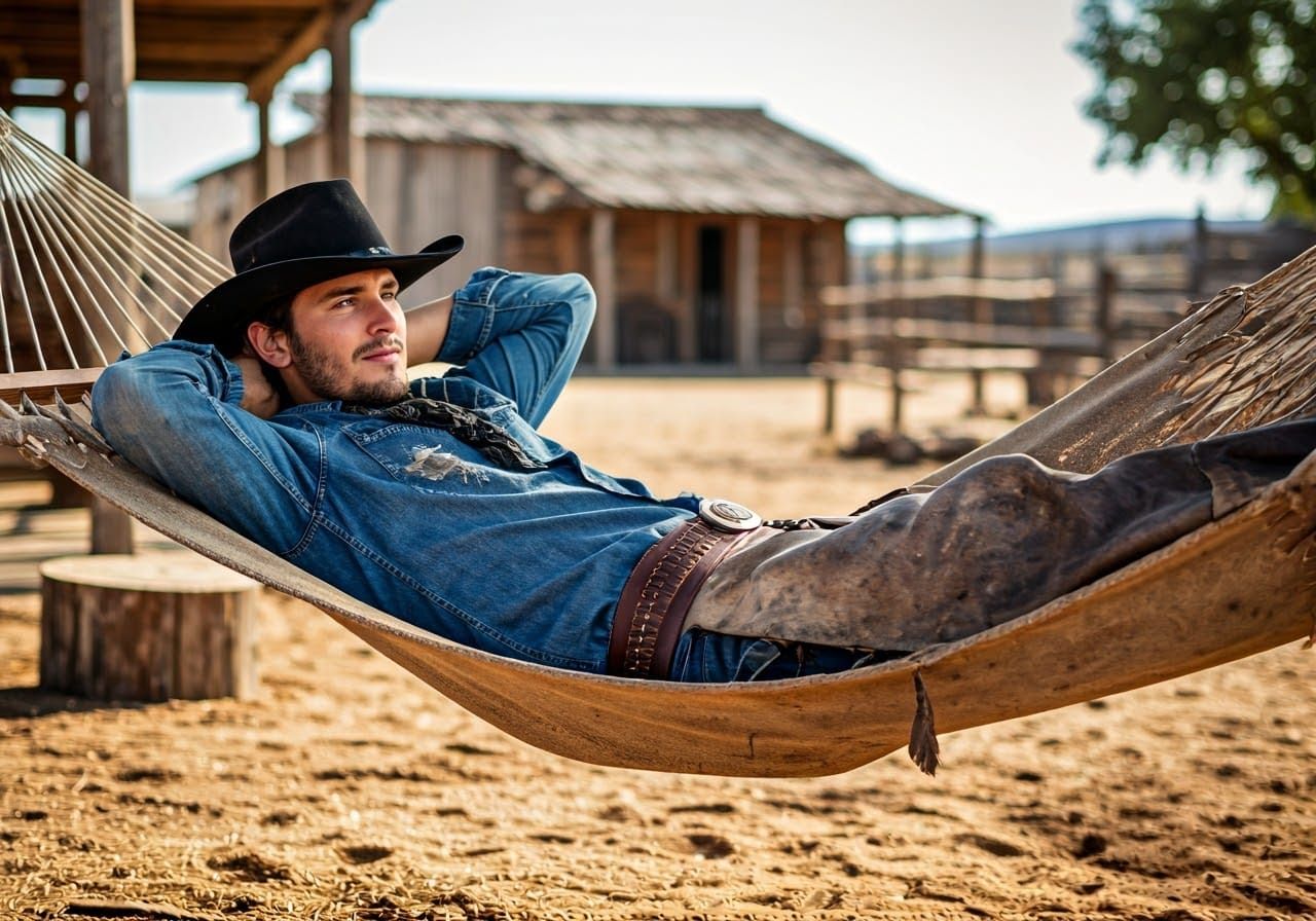 Rugged Hero in Relaxation