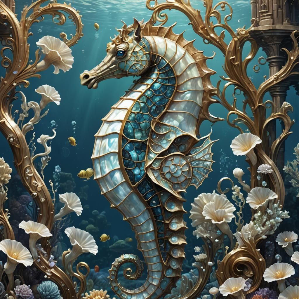 Mother-of-pearl Sea ​​Horse