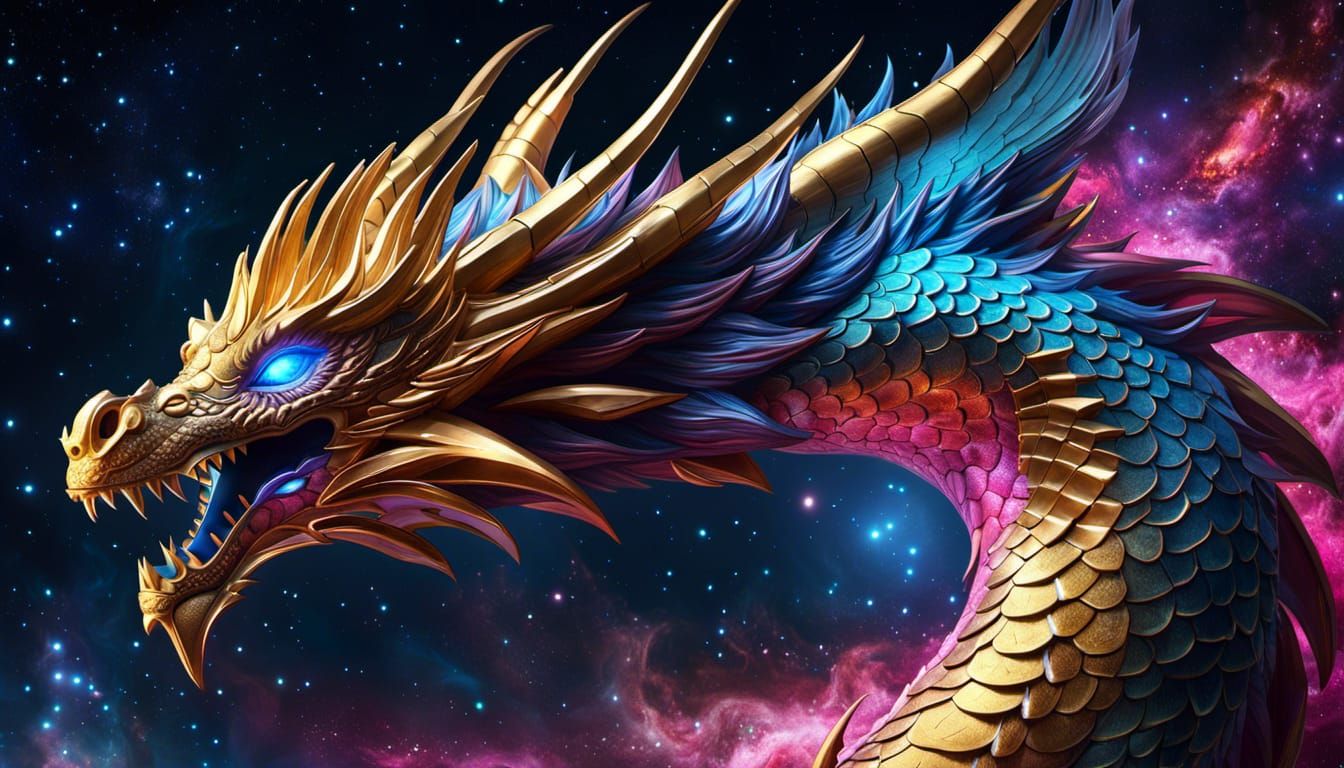 Spectacular Astral Dragon in 8K Resolution