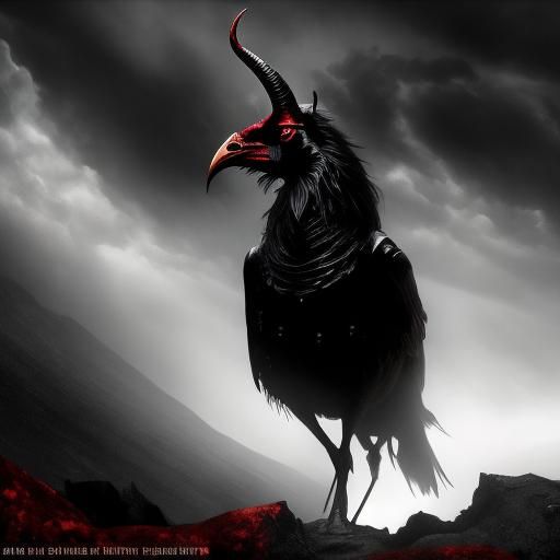 Majestic Devil with Scythe in Gothic Style