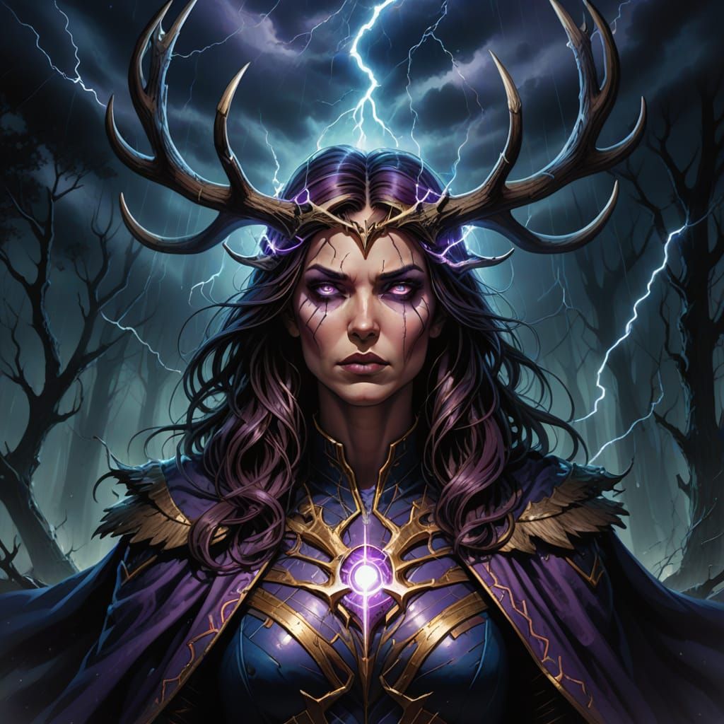 Fantasy Warrior Goddess in Comic Book Style