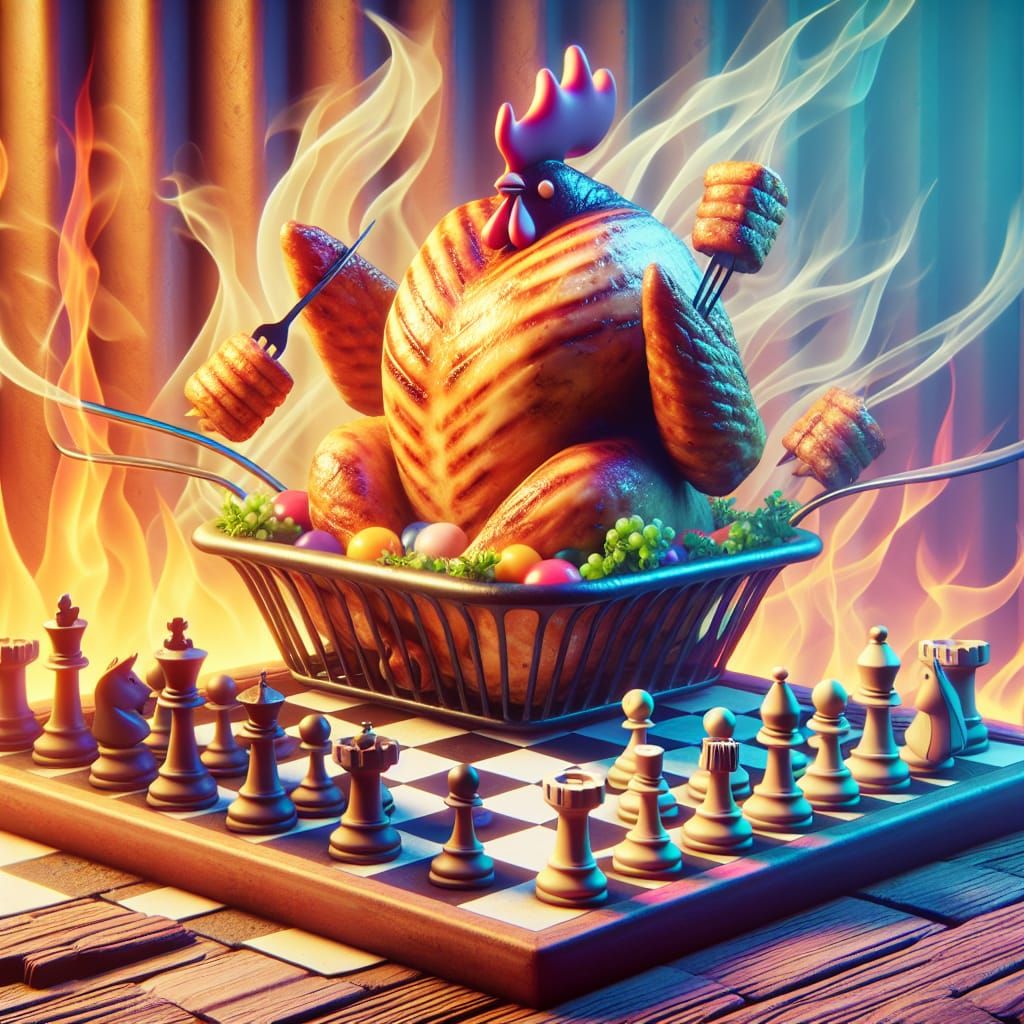 Crazy ideas produce crazy results...a grilled chicken playin...