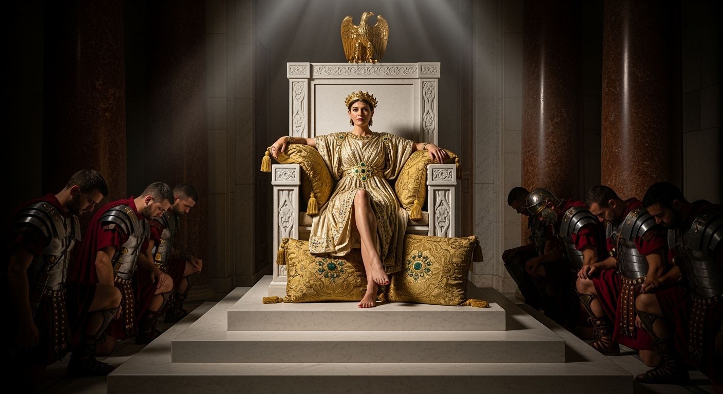 Empress Messalina on Colossal Throne, Regal Portrait
