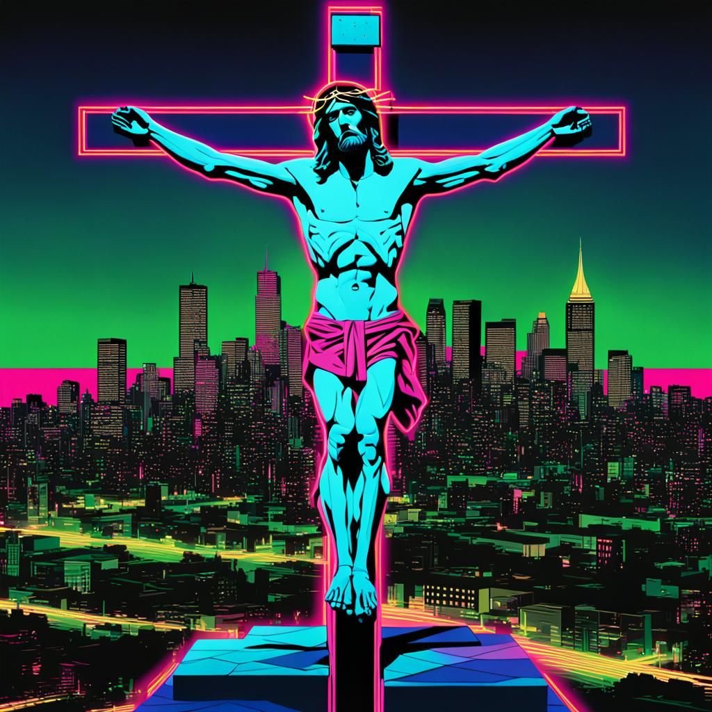 Christ Crucified: A Pop Art Digital Painting