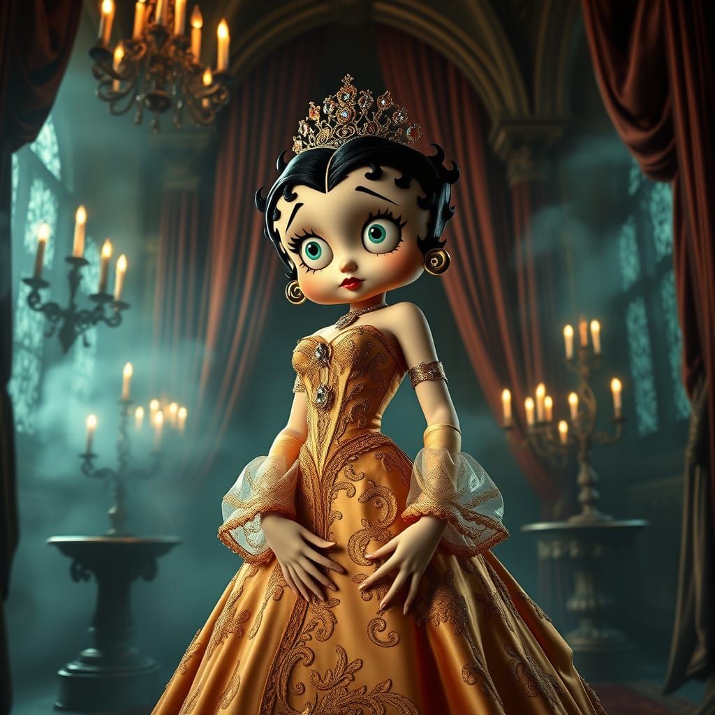 Regal Betty Boop in Opulent Castle