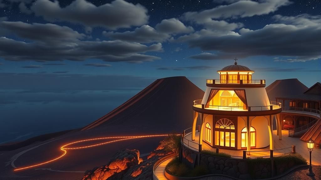 Luxury Hotel Around Mount Etna in Art Nouveau Style