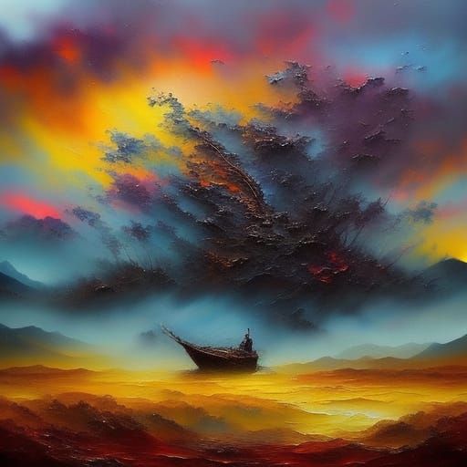 Dreamlike Surrealism as Impasto Oil Painting