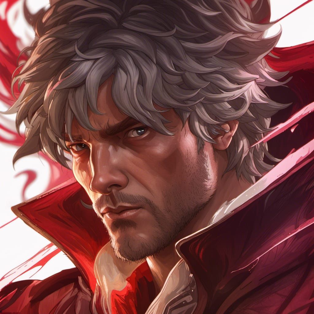 Dante Alighieri Portrait in Hyperdetailed Style