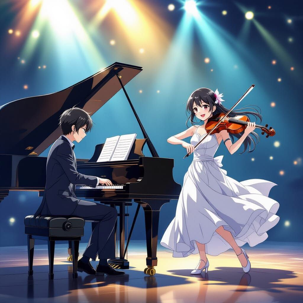 Anime Duo Performs Passionately on Grand Concert Stage